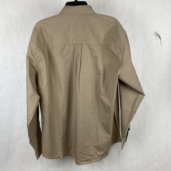 NEW Stock Show U Button Down Shirt Size Large Khaki Tan Black BAW Athletic Wear - Picture 4 of 7